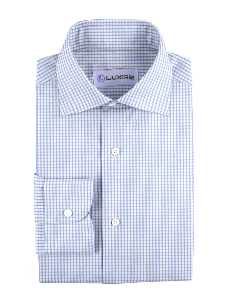 Light Blue White Gingham Shirt