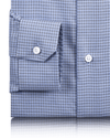 Blue White Micro Houndstooth Shirt