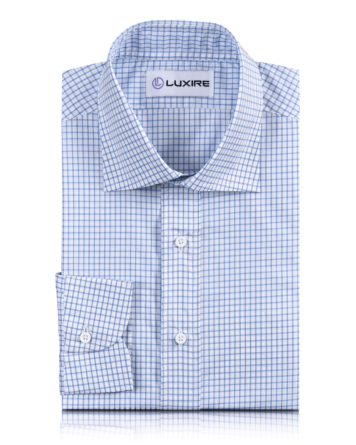 Brembana Sky blue Graph Checks Shirt - 1