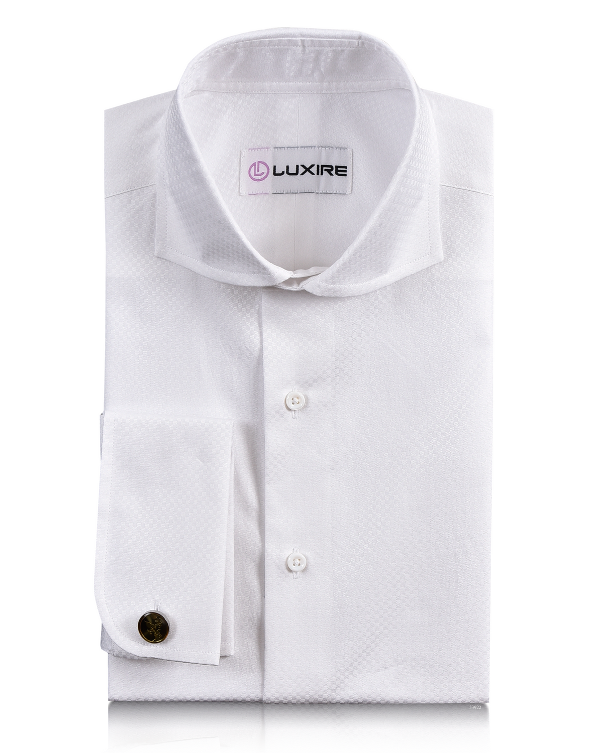 White Check Textured Shirt - 1
