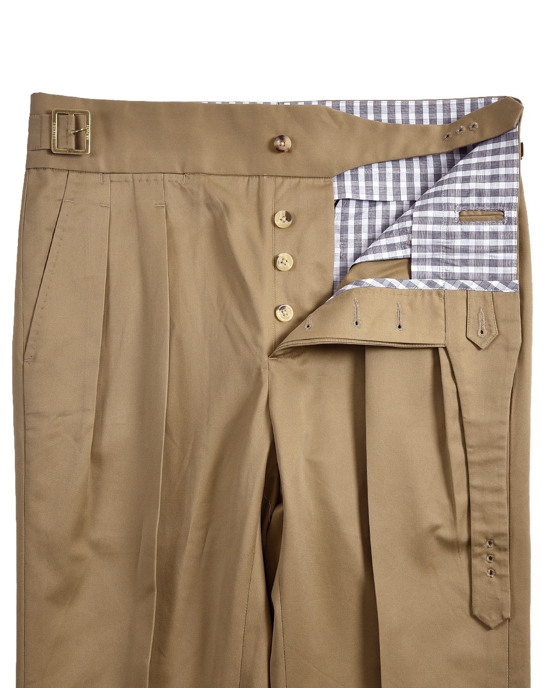 Gurkha Pant in Cotton Twill: Sand Fossil Beige - 4