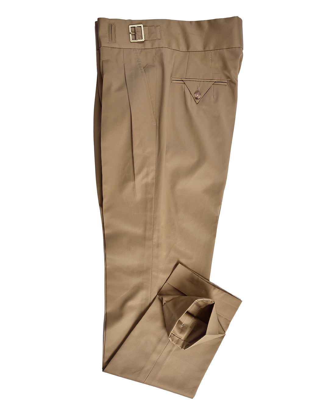 Gurkha Pant in Cotton Twill: Sand Fossil Beige - 2