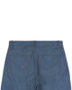 Back view of custom broken slub jeans for men by Luxire in light blue
