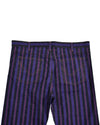 Purple Stripes On Indigo Denim Jeans