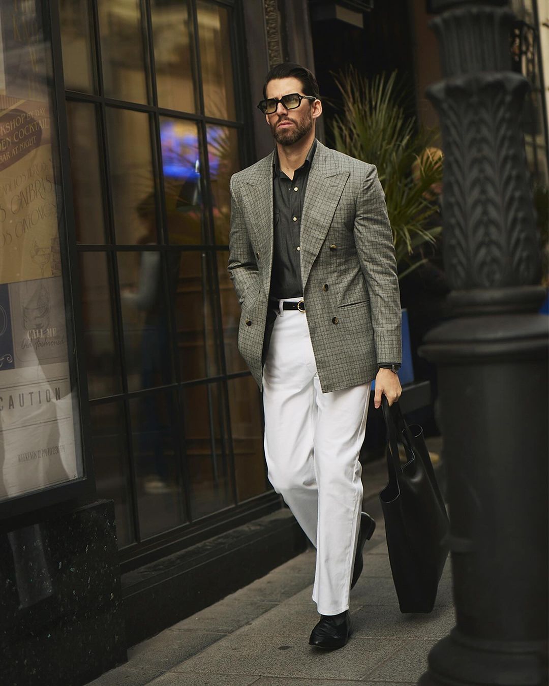 White Heavy Twill Jeans - 4
