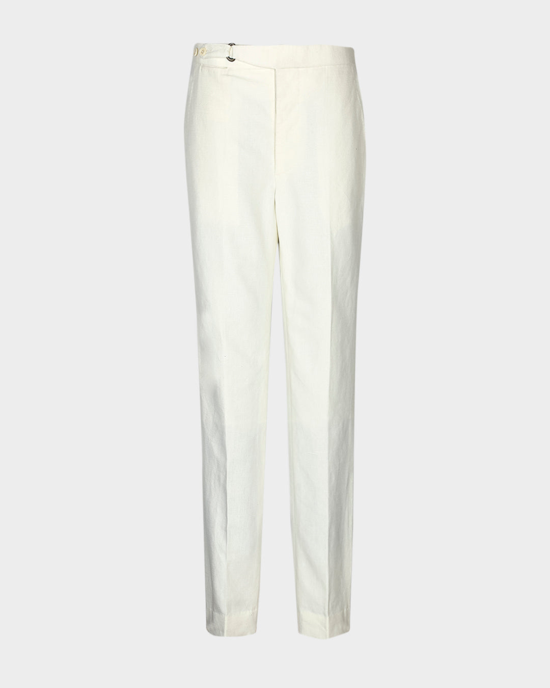 Linen Cotton Canvas: Cream Pant - 6