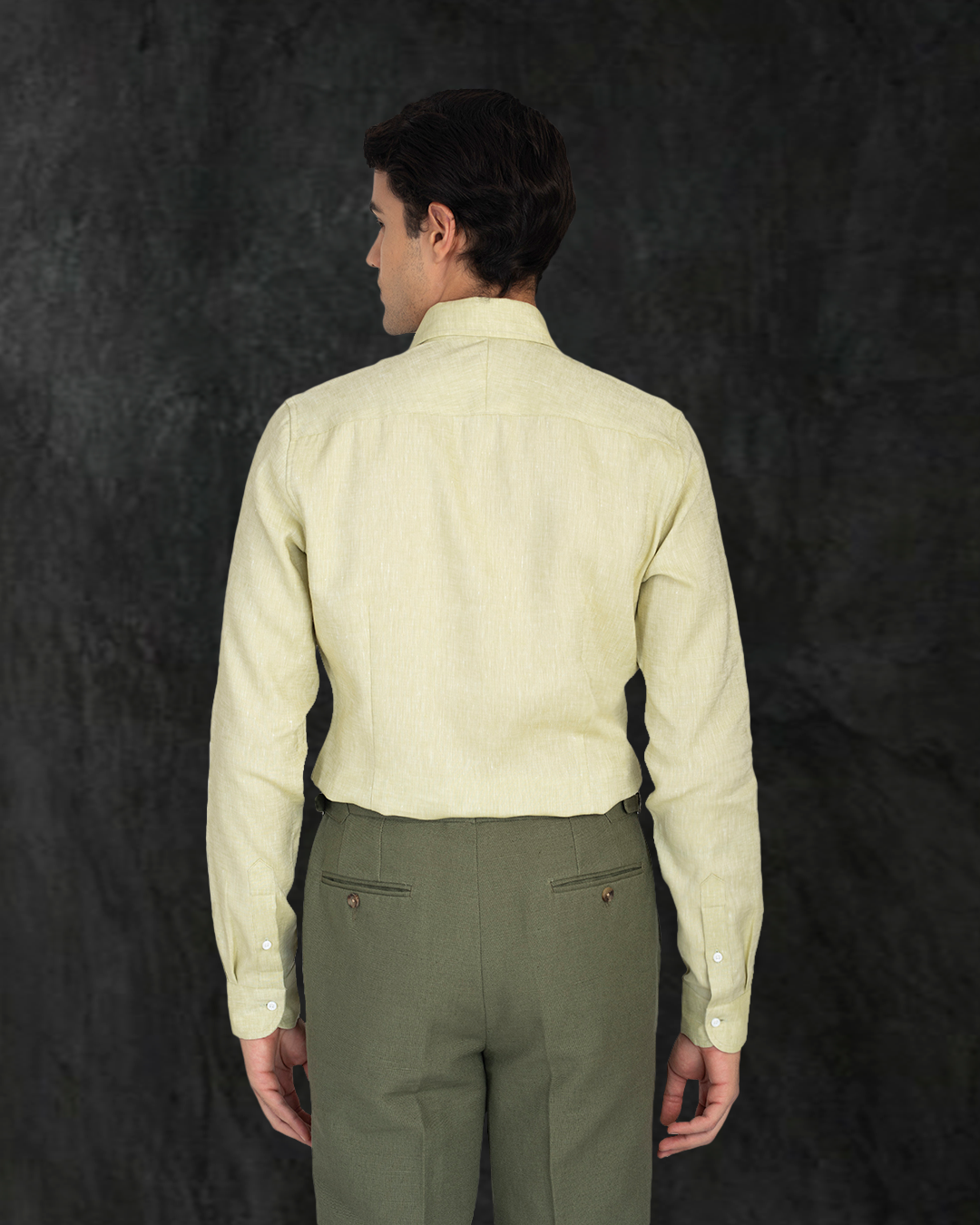 Linen Cotton Canvas: Olive Pant - 9