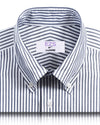 EZS Navy Candy Stripes Pinpoint oxford Shirt