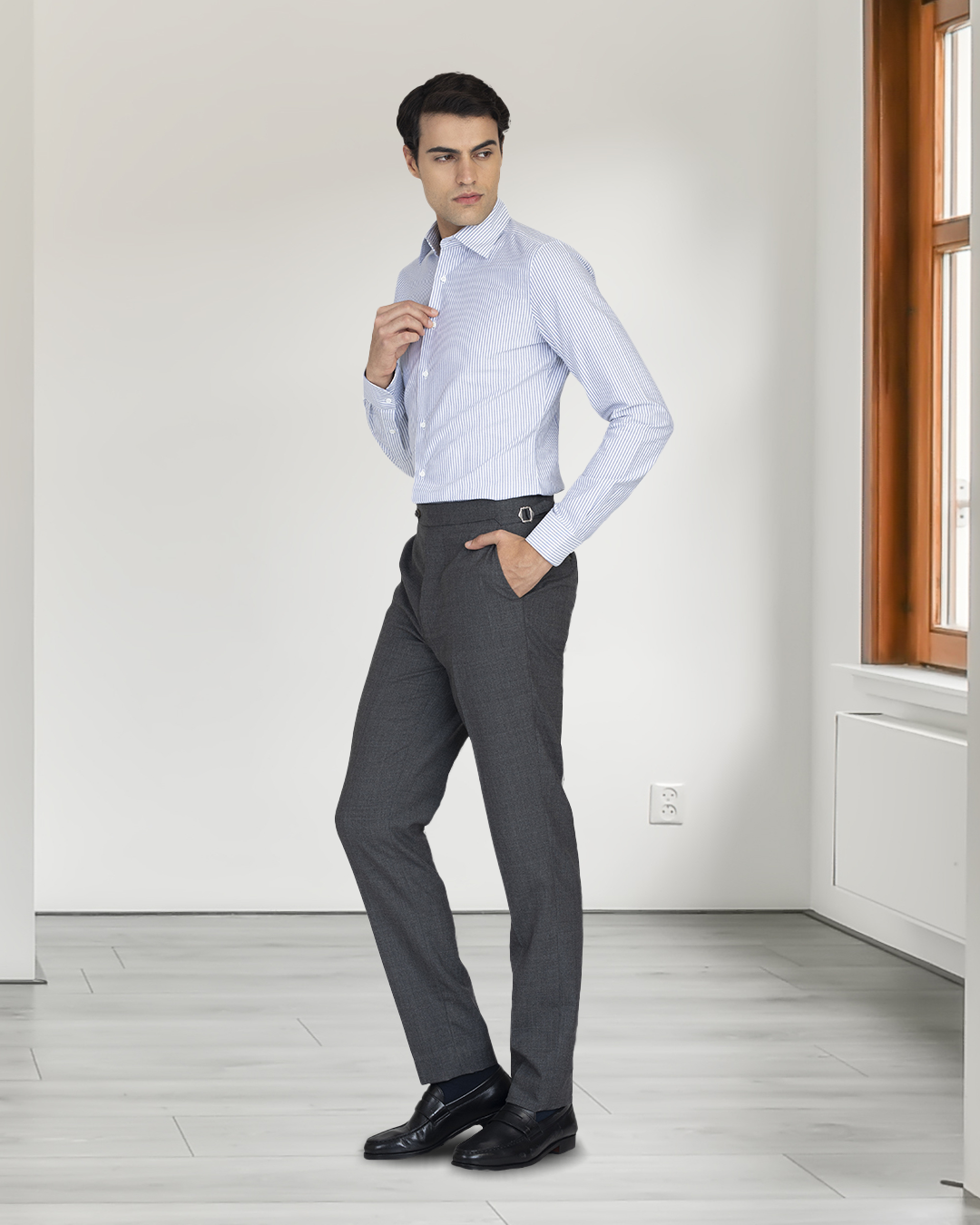 Navy University Stripes Oxford - 4