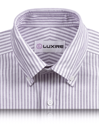 Purple  Dress Stripes Oxford Shirt