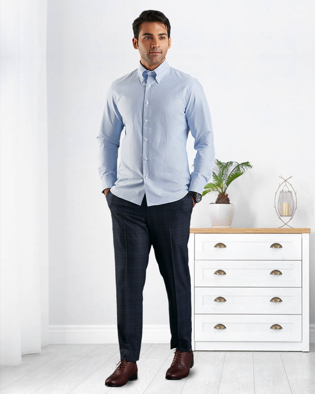 Sky Blue Oxford Shirt - 4