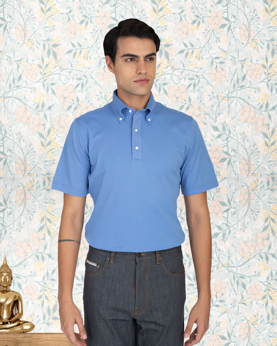 Blue Soft Polo T-Shirt - 8
