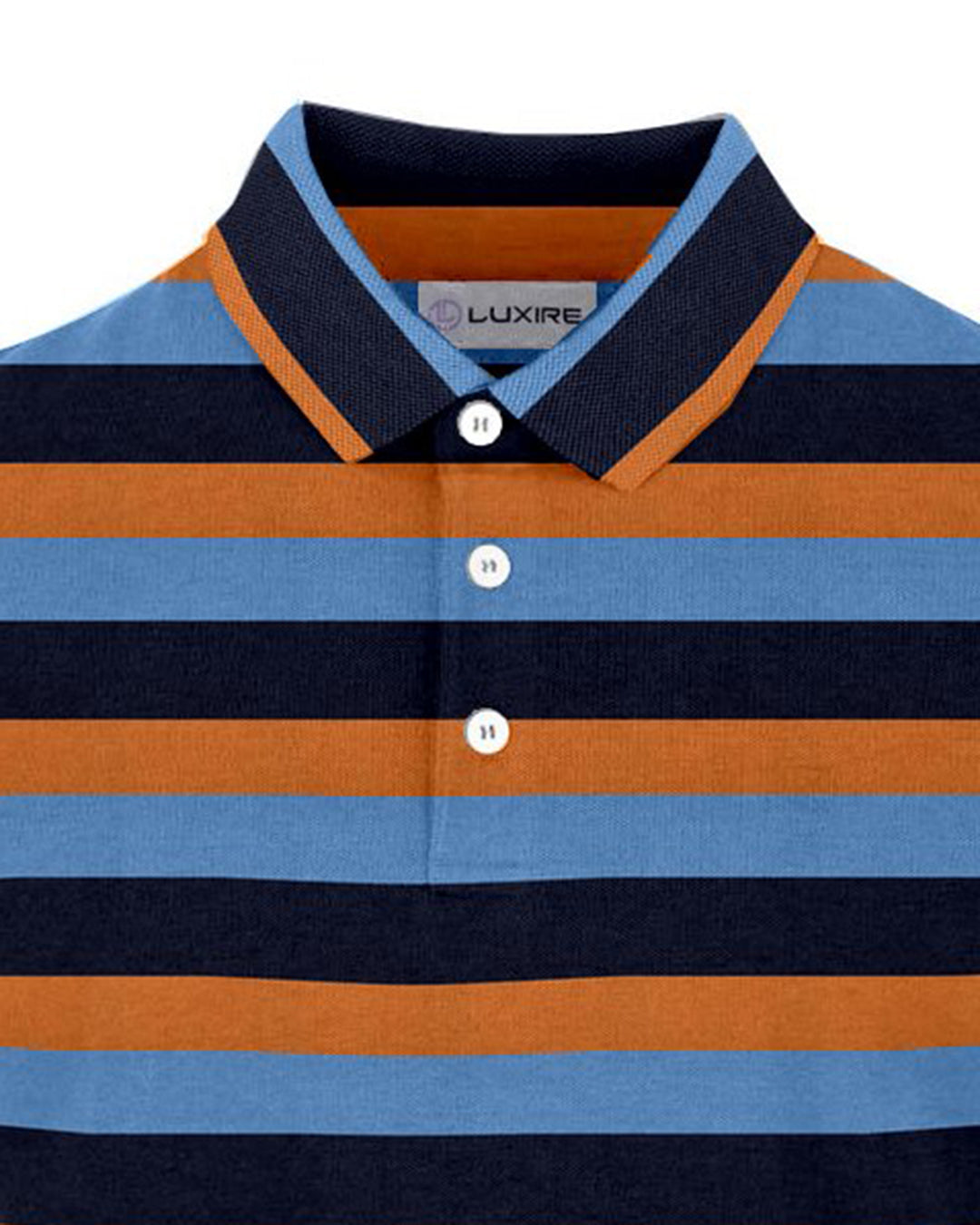 Navy Orange Blue Stripes T-shirt - 2