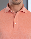 Orange White Heather Polo T-Shirt
