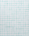 Linen: Aqua Green Graph Checks On White Shirt