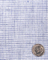Linen: Business Blue Graph Checks On White