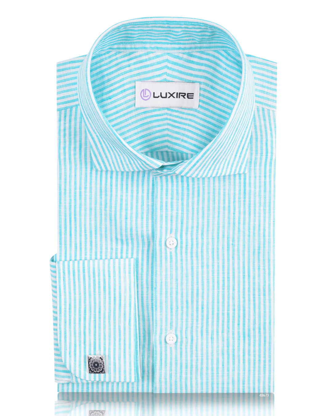 Blue University Stripes Linen Shirt - 1