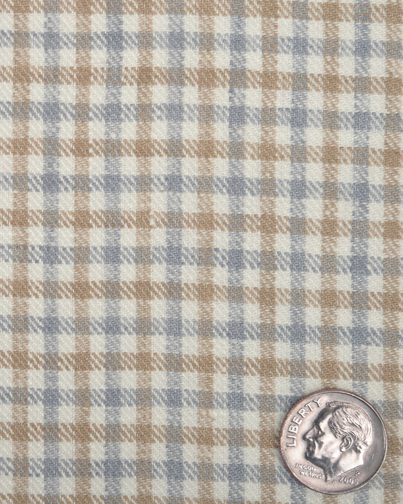 Linen: Bronze Silver Mini Checks