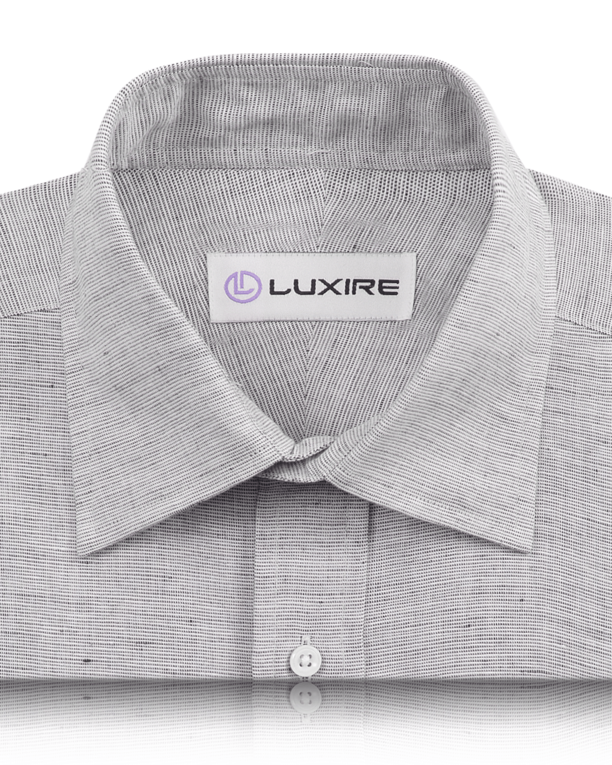 Cotton Linen: Black White Chambray Shirt - 2