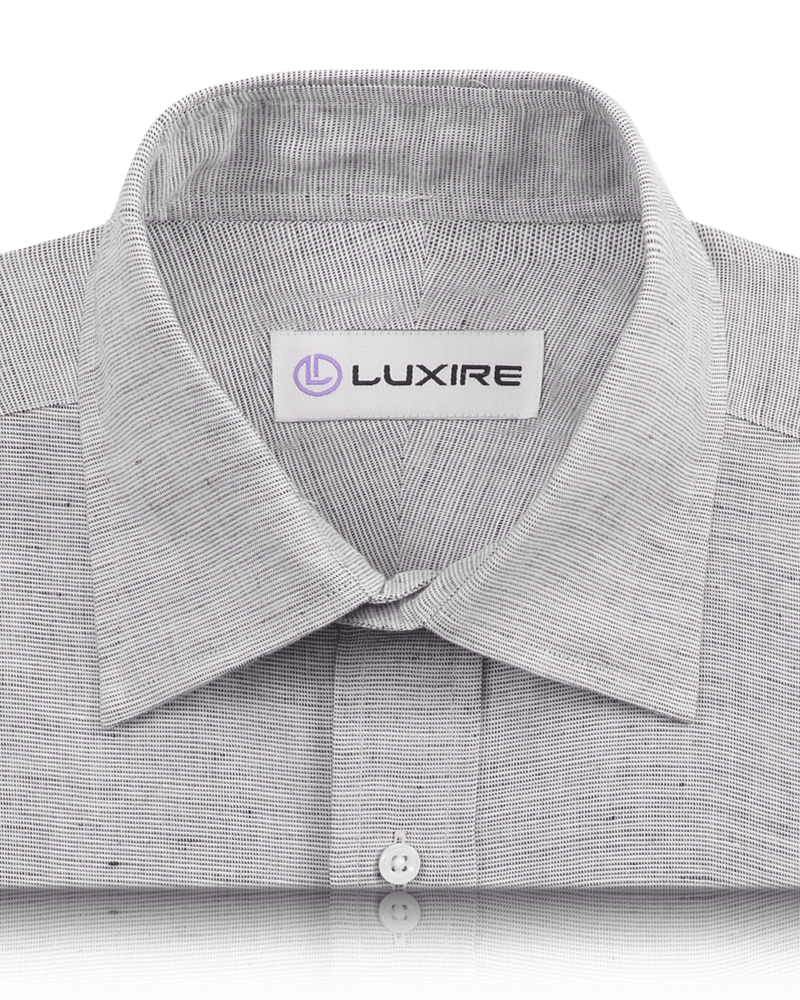 Cotton Linen: Black White Chambray Shirt