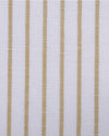 Cotton Linen: Ecru Stripes On white