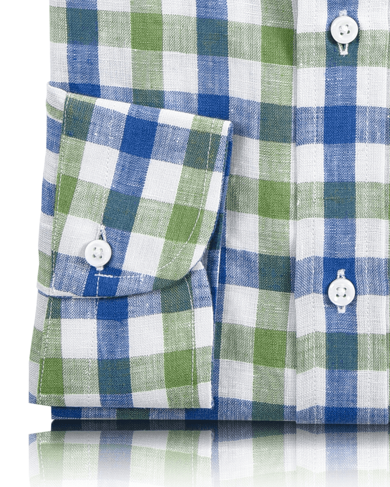 Green Blue Gingham Shirt