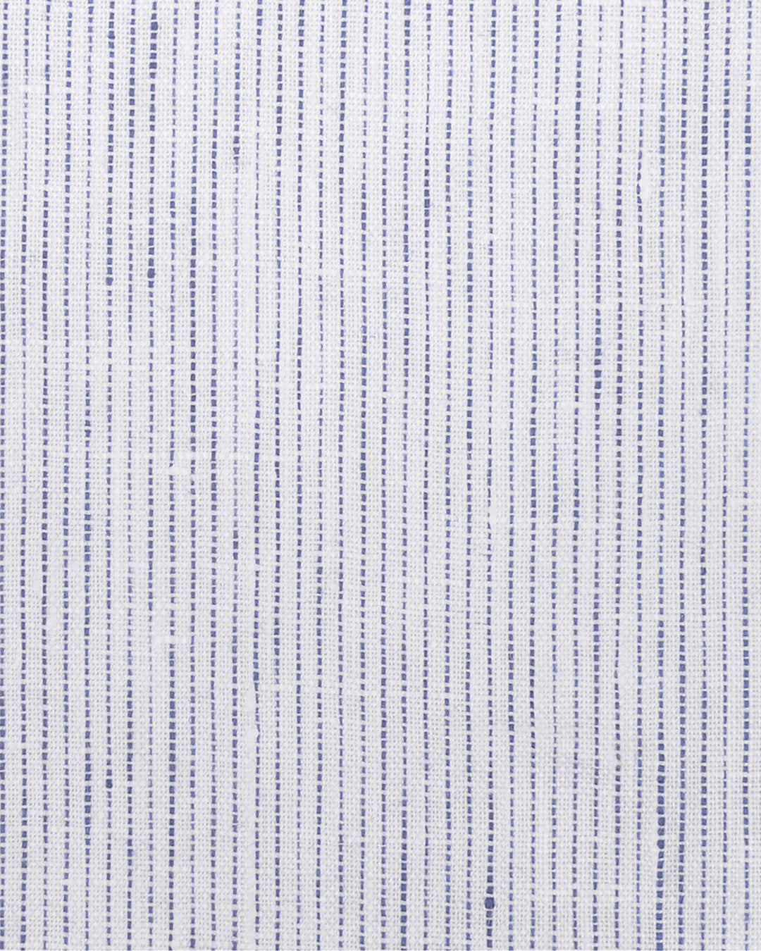 Linen: Ink Blue White Hairline Stripes - 5