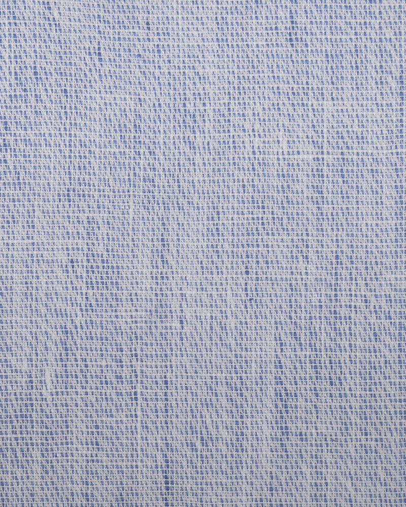 Linen: Lustrous Blue White Chambray Shirt