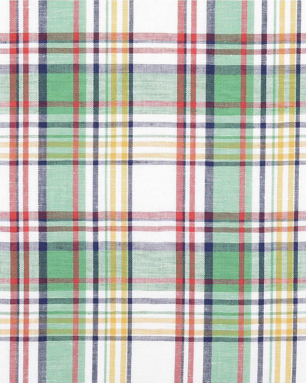 Cotton Linen: Classic Multi-color Madras Checks Shirt - 4