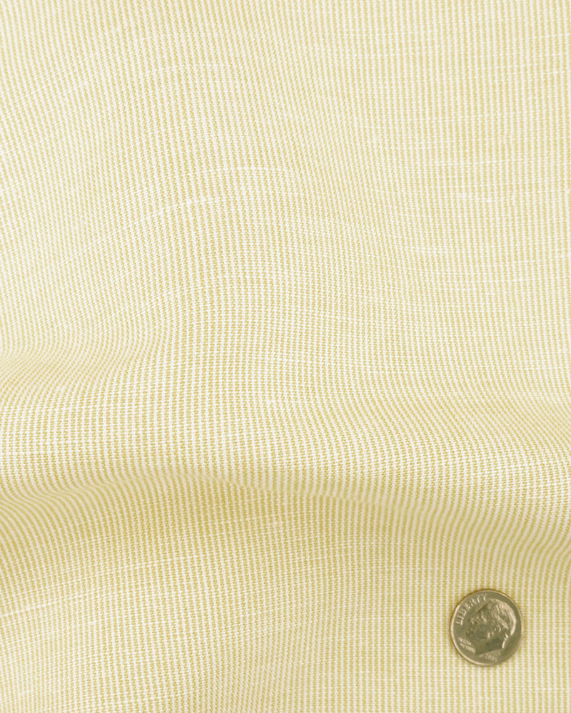 Linen Cotton: Pastel Yellow Chambray