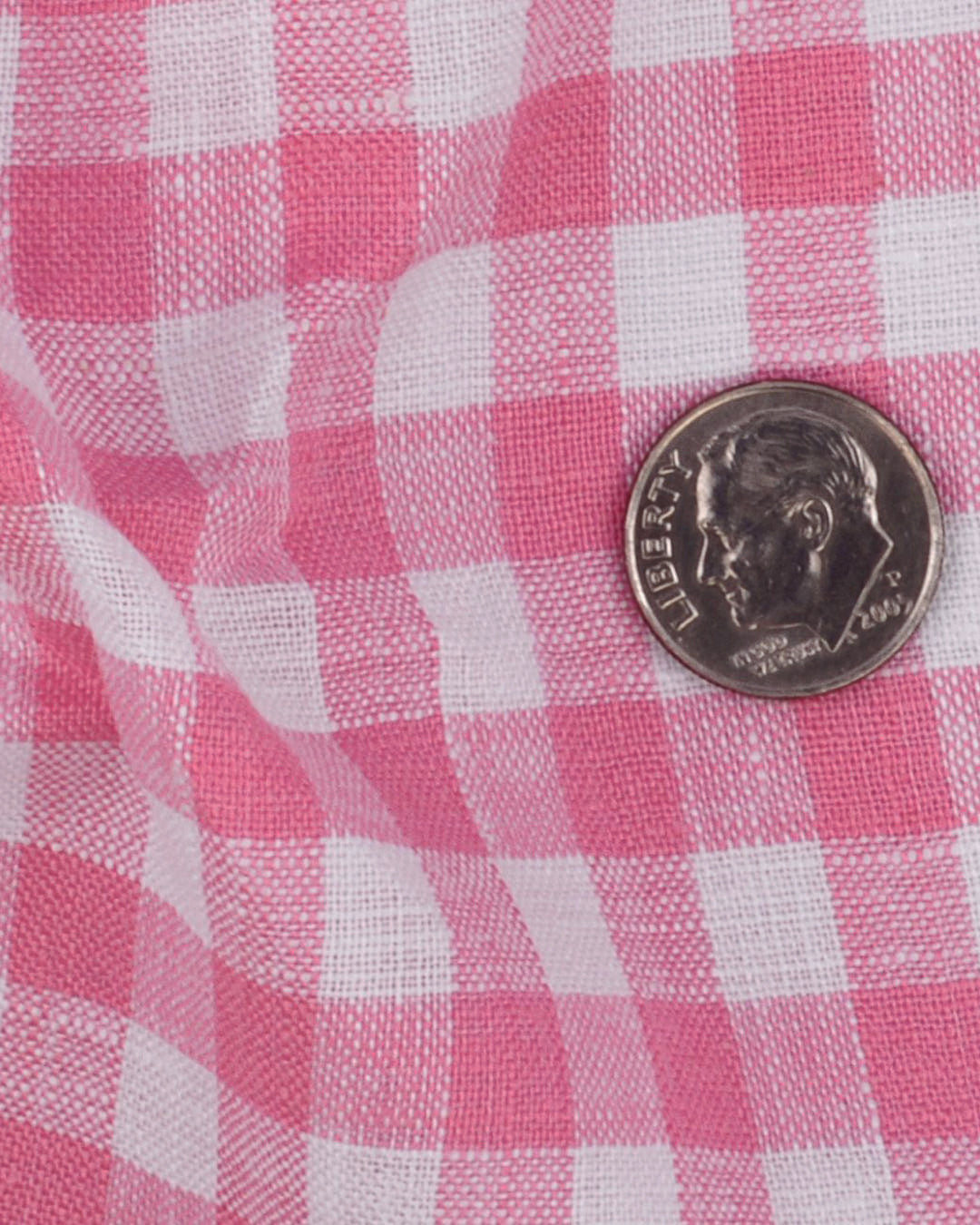 Pink Linen Gingham - 5