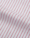 White Red Pin Stripes Linen