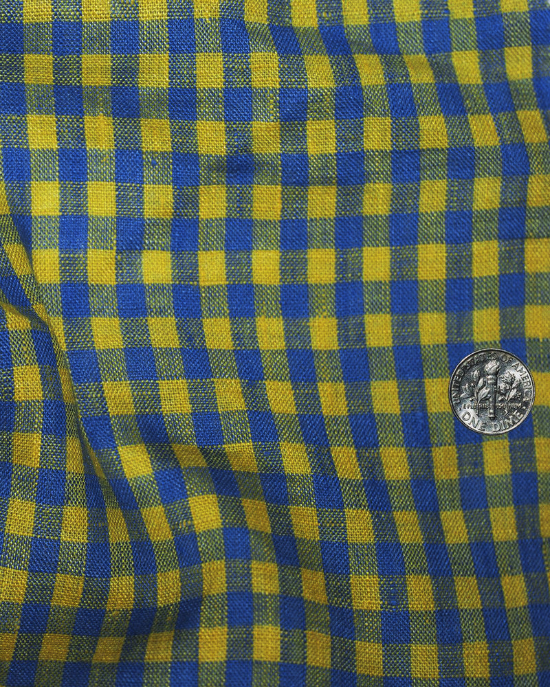 Linen: Yellow Blue Gingham