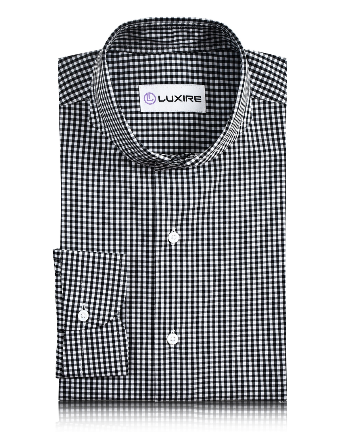 Black & White Micro Gingham Shirt - 1