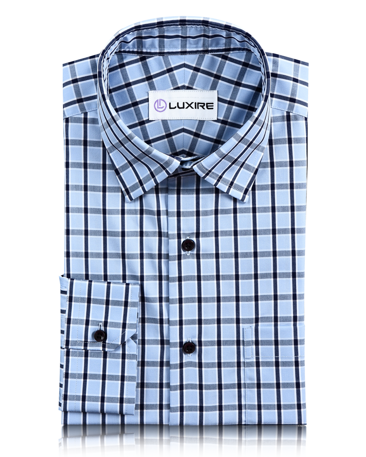 Blue Navy Checks Shirt - 1