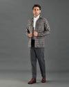 Loro Piana Brown and Grey Overchecks Shirt Jacket