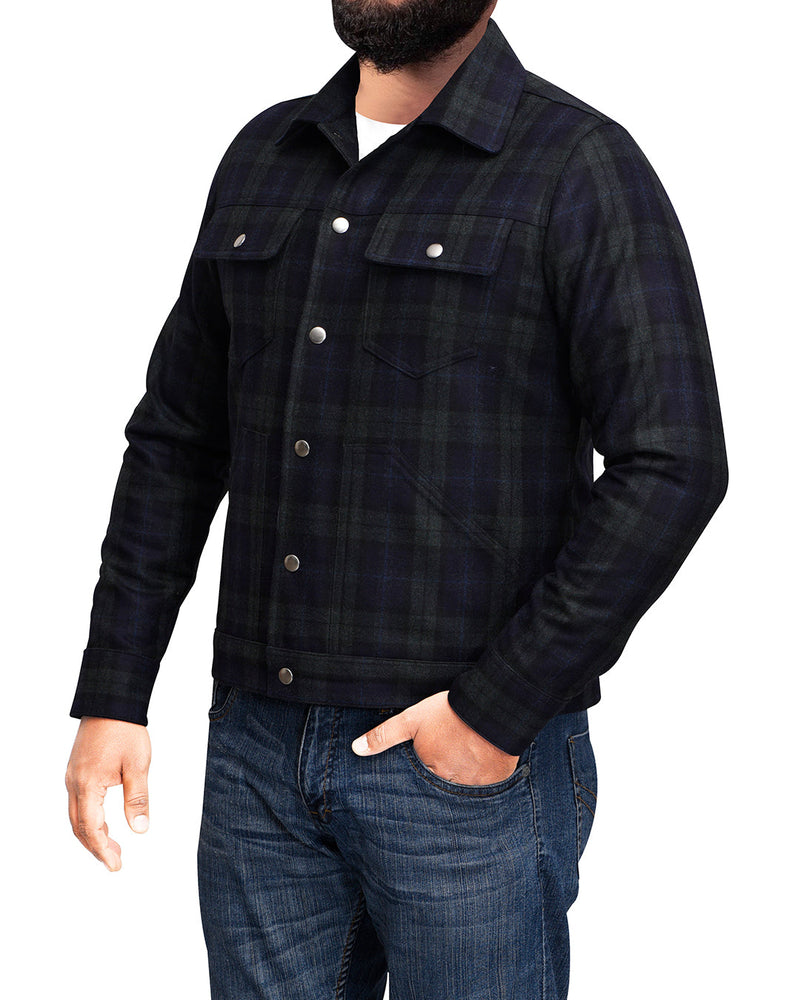VBC Wool: Black Watch Tartan Checks Jacket
