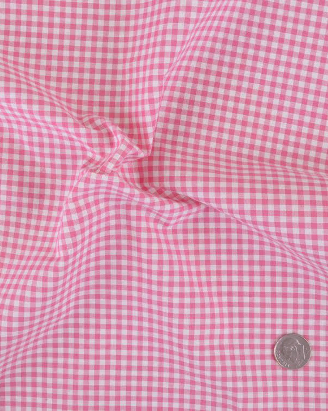 Pink White Mini Gingham Checks Shirt - 4