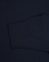 EZS Merino Wool Navy Long Sleeve Polo