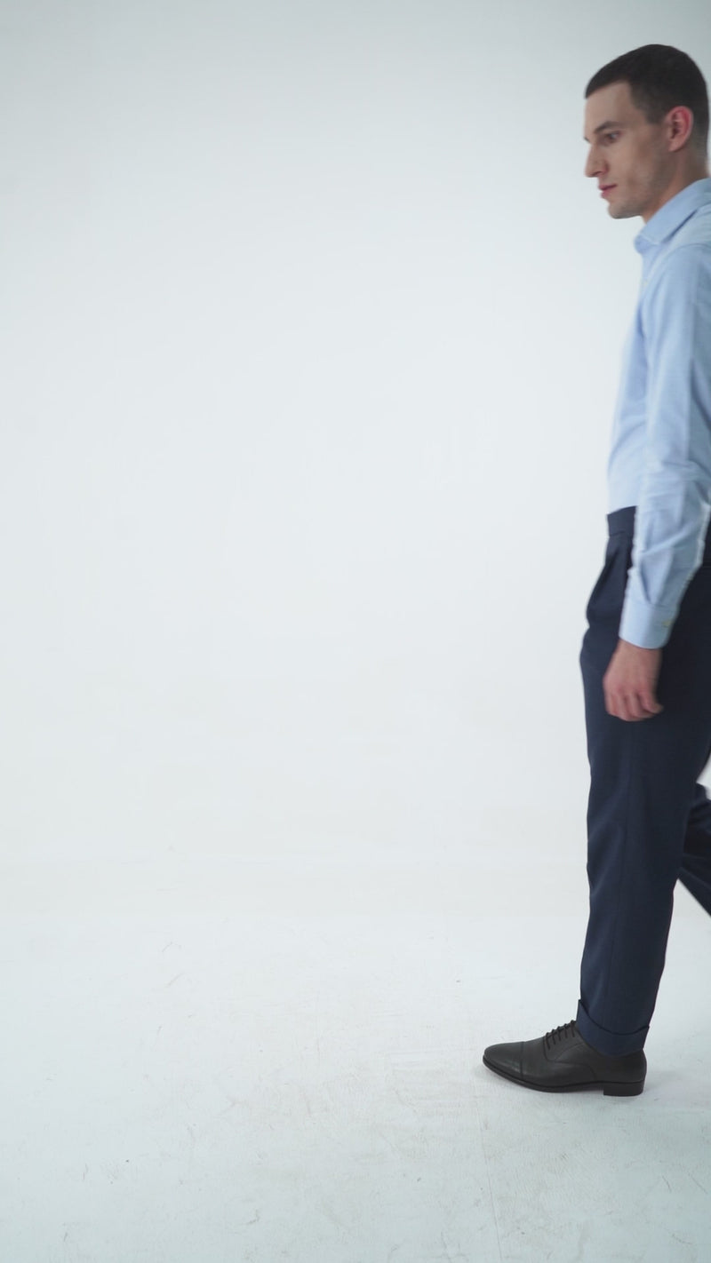 Light Blue Brushed Oxford