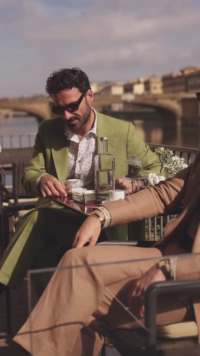 Linen Fern Green Suit