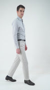 Oyster Grey Twill Dress Pant