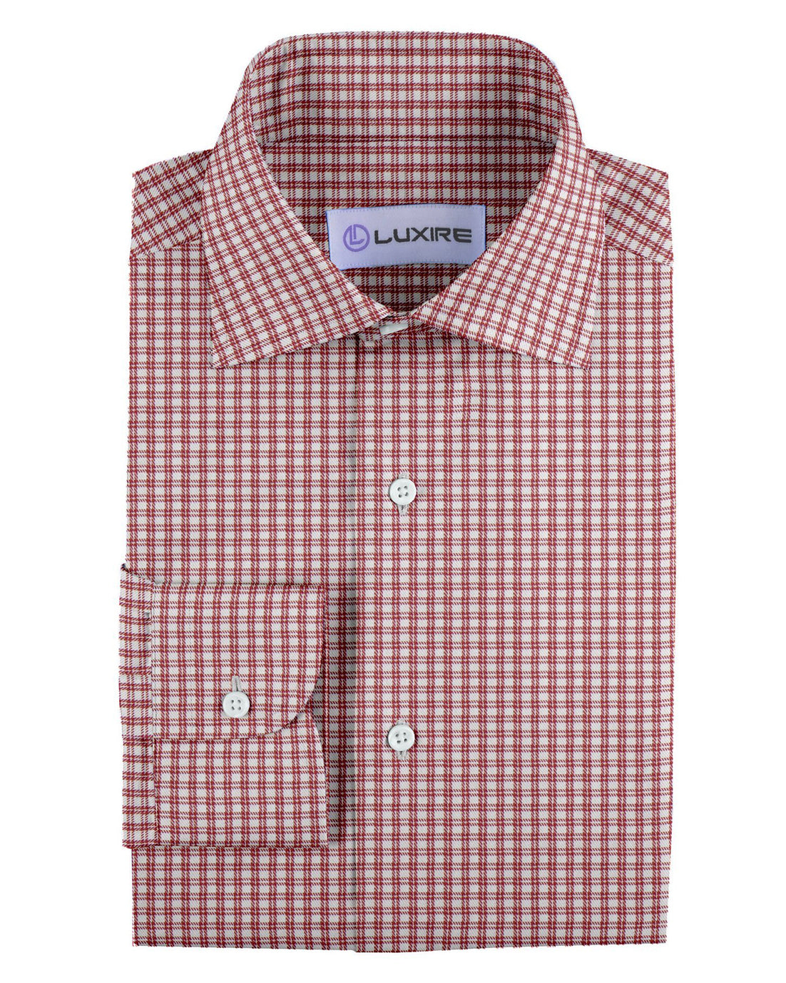 Friday Shirt:Red Double Pin Checks - 1