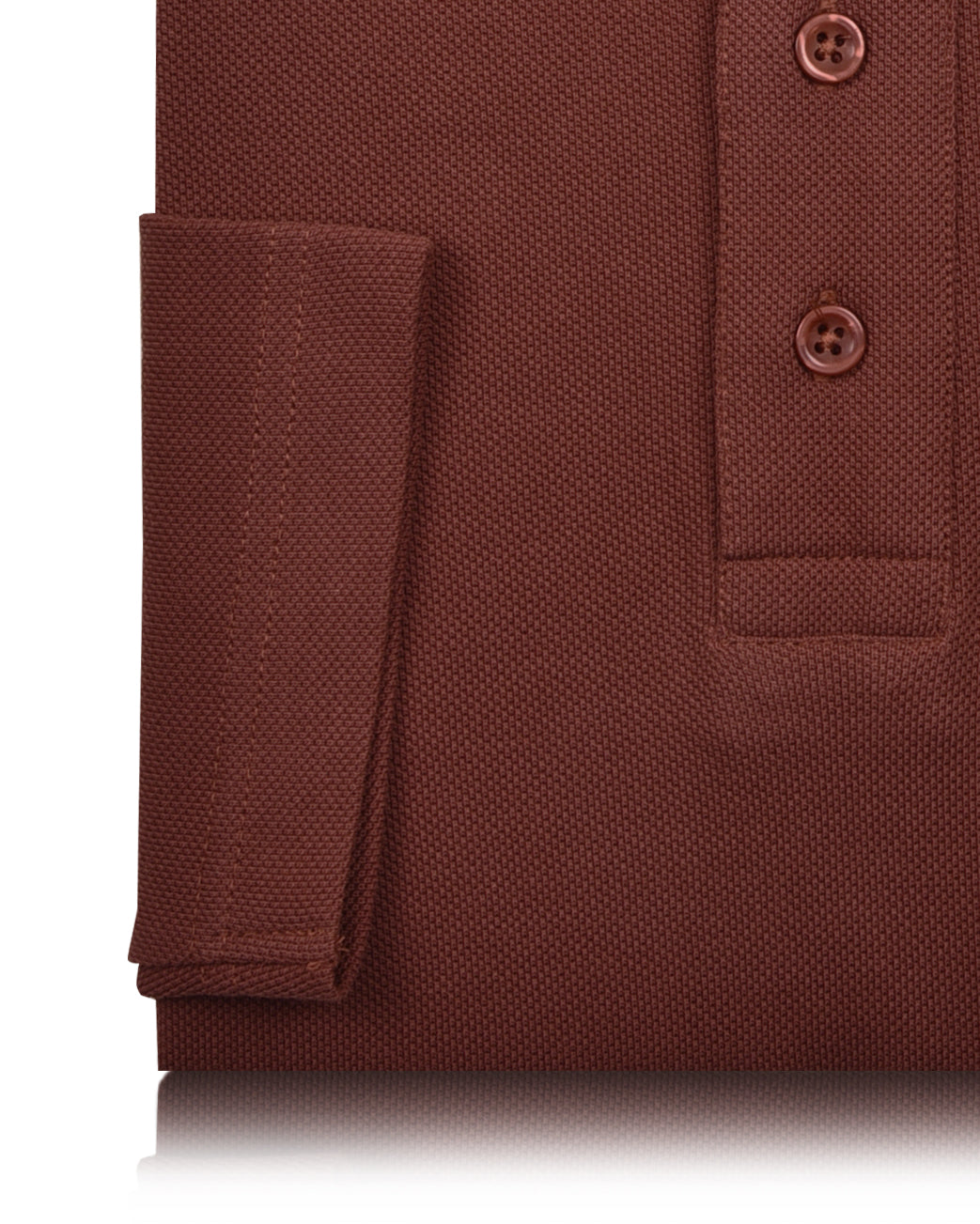 EZS Aria Rust Long Sleeve Polo - 4
