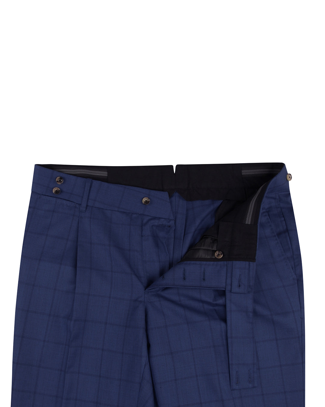 Drago: Super 160s Royal Blue Checks - 3