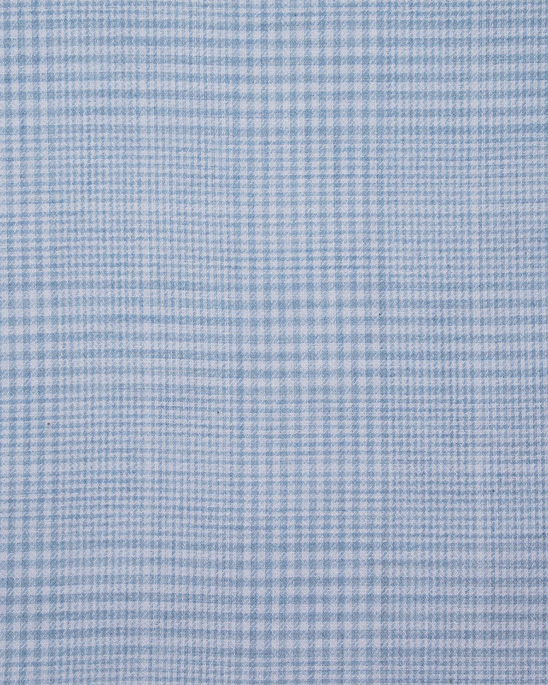Light Blue and White Tattersall Checks