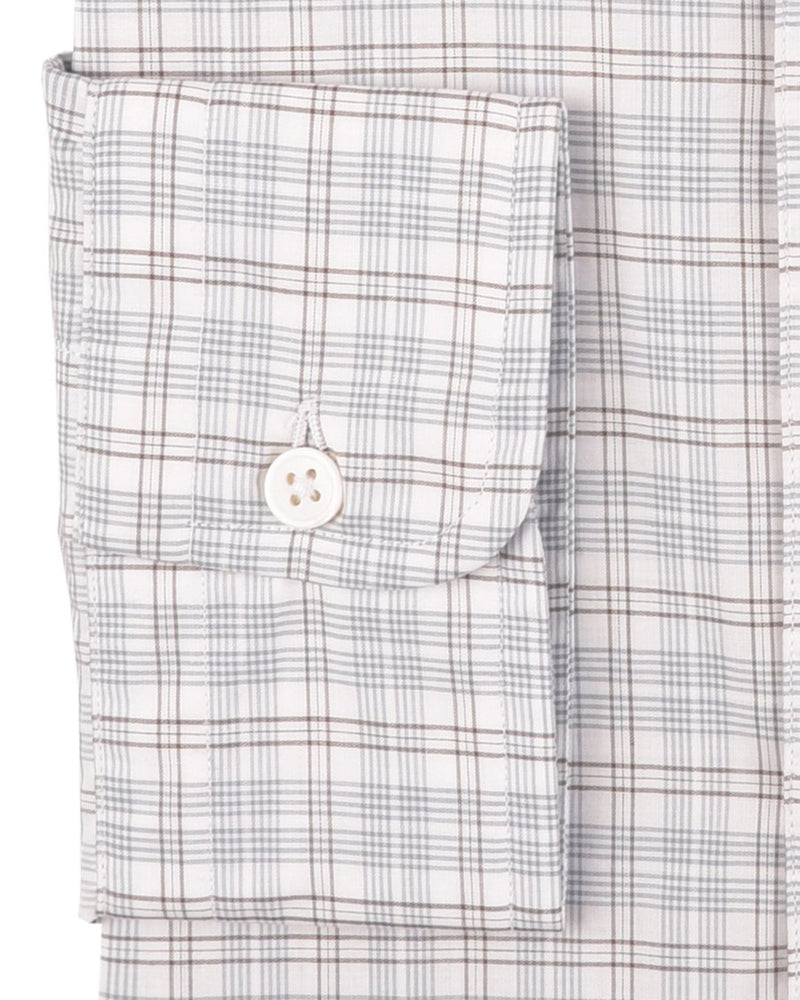 Zegna: Light Grey Pow Checks