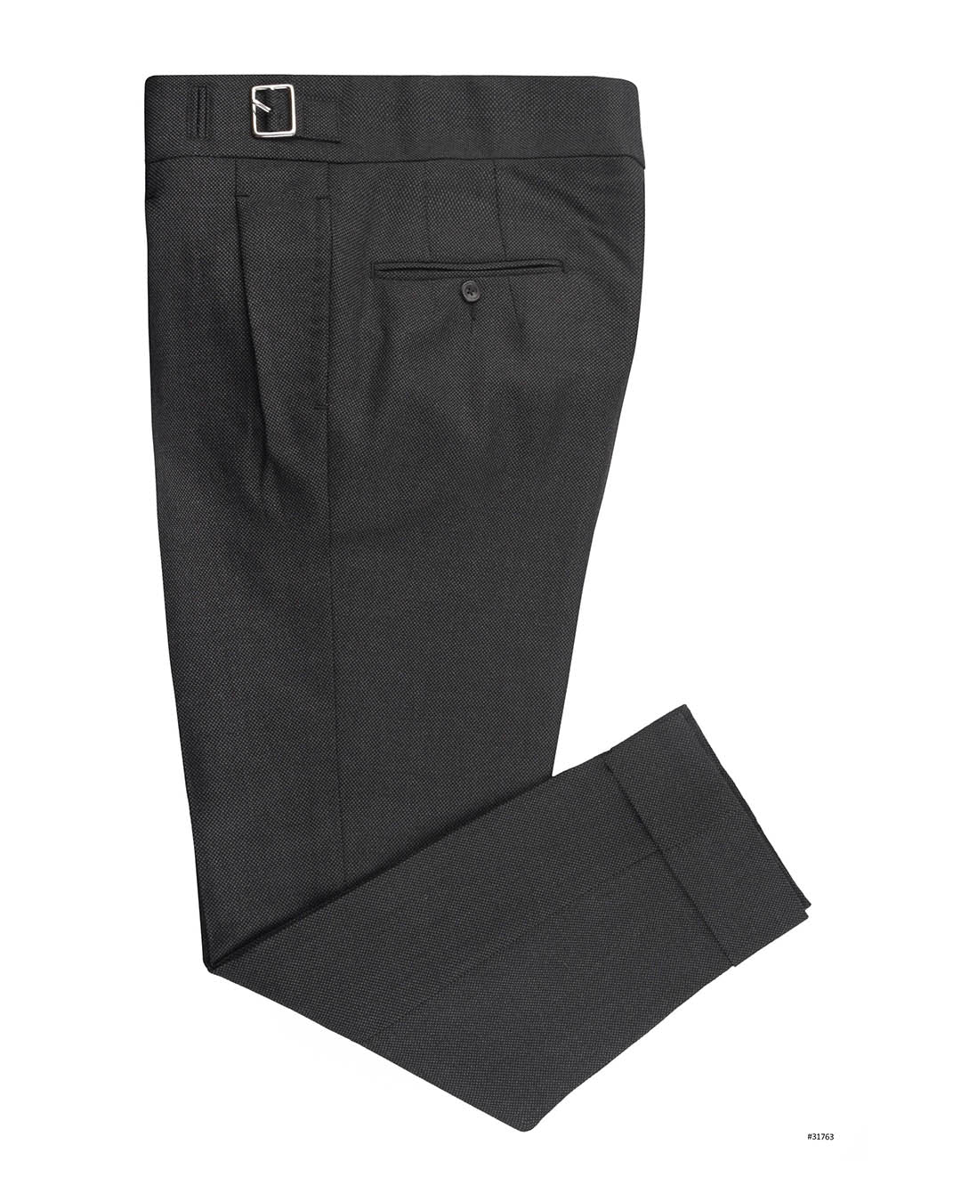 Dugdale Midnight Grey Wool Birdseye - 1