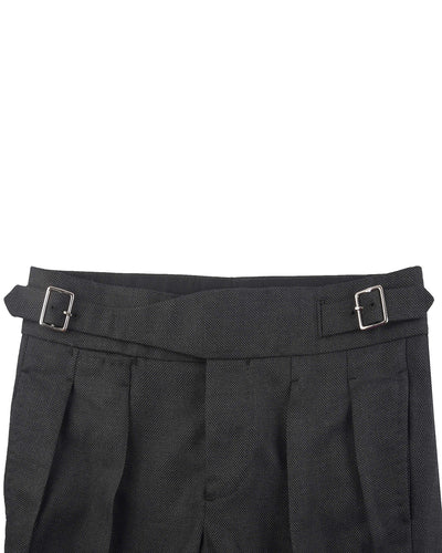 Dugdale Midnight Grey Wool Birdseye