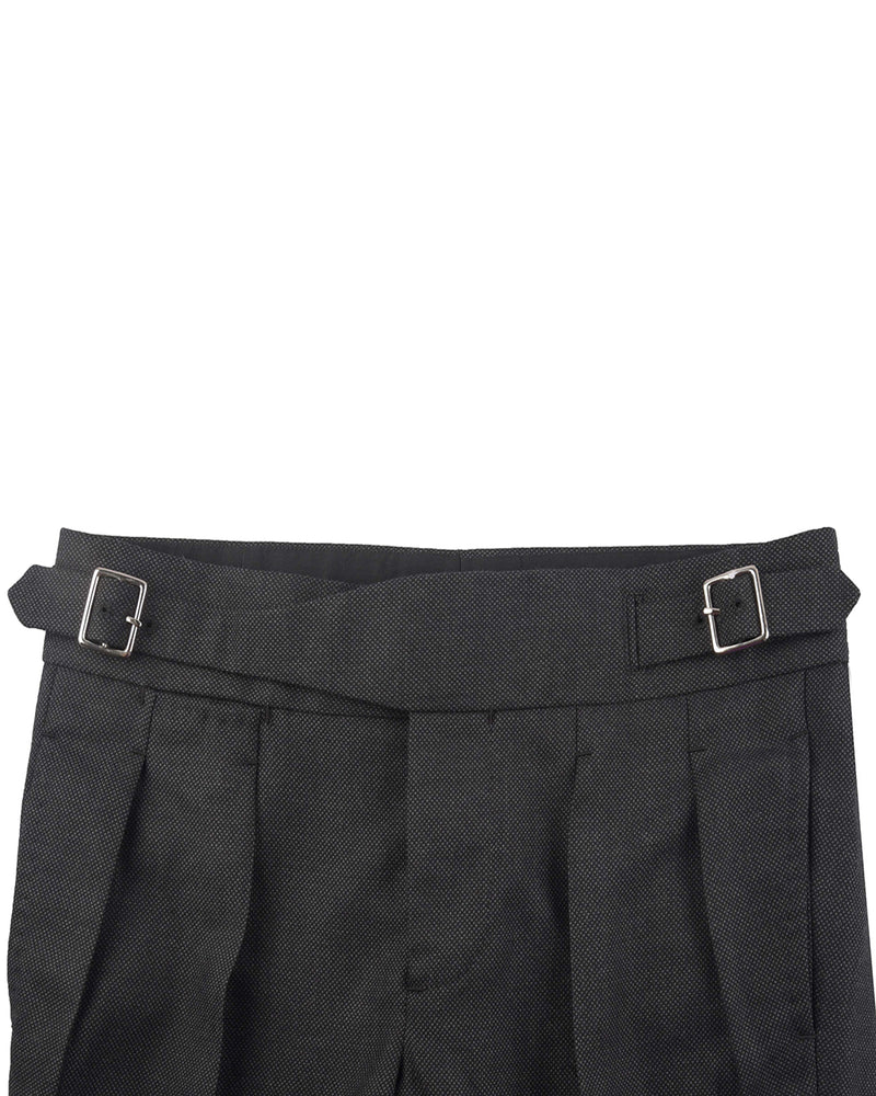 Dugdale Midnight Grey Wool Birdseye